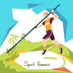 Pole Vaulting Sport Competition