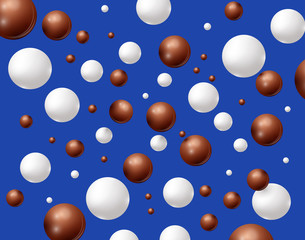 Vector brown coffee chocolate and white cream milk bubbles