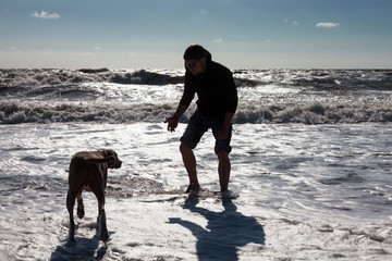 Spielen bei st&uuml;rmischer See