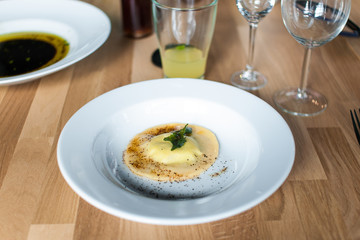 Ravioli with broad beans