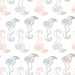 Fototapeta premium east sea curls pattern seamless
