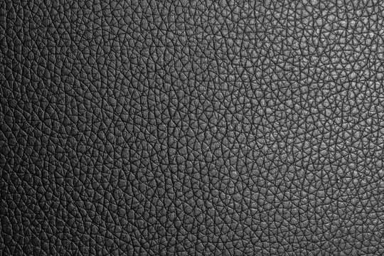 Closeup black leather texture for design. Leather background with copy space for text or image. © phanthit malisuwan