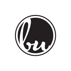 initial letter logo circle with ring