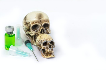 Skull and syringe