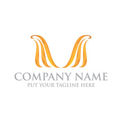 U abstract classic logo ornament