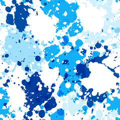 Seamless pattern with paint splashes