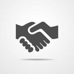 Icon of handshake - vector illustration.
