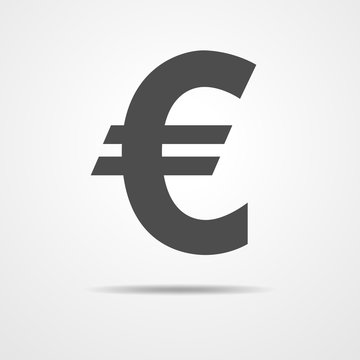 Euro icon - vector illustration.