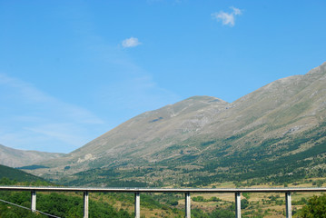 The highway passage in the Abruzzo landscape - Abruzzo - Italy