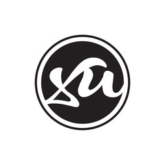 initial letter logo circle with ring