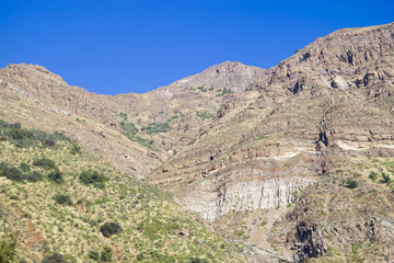 Fototapeta na wymiar San Alfonso valley, Trail in the Mountain
