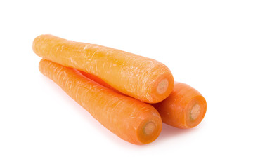 Fresh and sweet carrot isolated on white background