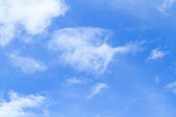 Sky and cloud / Blue sky and white cloud on summer. Good weather day background with copy space.