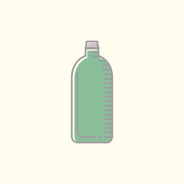 Green bottle vector icon