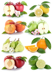 Früchte Apfel Orange Zitrone Nektarine Äpfel Orangen frische F