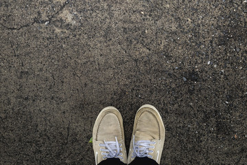  sneaker shoes standing on street