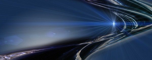 Obraz na płótnie Canvas futuristic wave panorama background design with lights