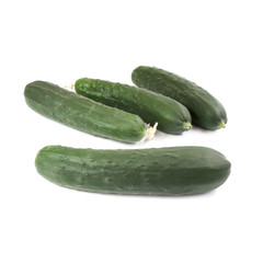 Cucumbers isolated on white background