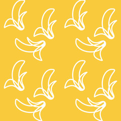 Fototapeta na wymiar Vector seamless pattern with banana. Modern stylish texture. Repeating geometric background with banana