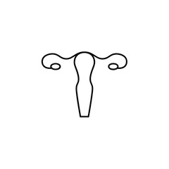 Vector uterus outline icon