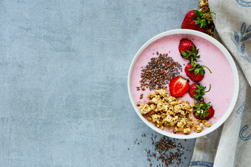 Strawberry smoothie bowl
