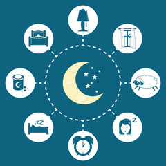 Sweet dreams design, vector illustration eps 10.