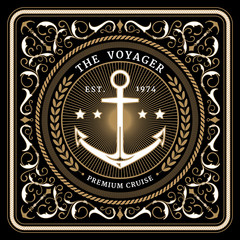 Nautical the voyager retro card