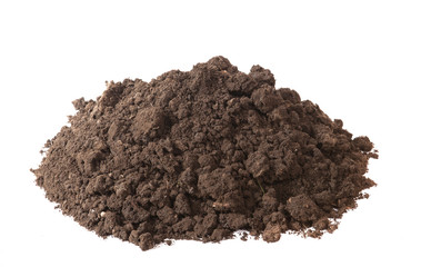 the soil for planting isolated on white background