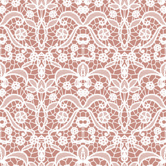 Lace seamless pattern with flowers