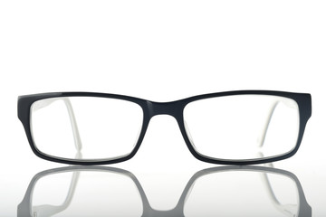Black Eyeglasses / High resolution image of eyeglasses on white background shot in studio
