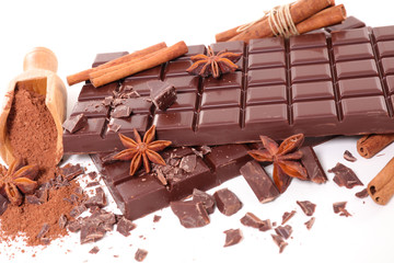 chocolate bar and spice