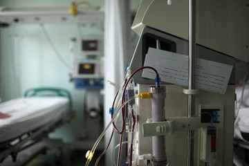 Dialysis machine in the ICU ward