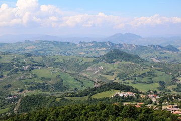 Fototapeta na wymiar Landscape of San Marino 