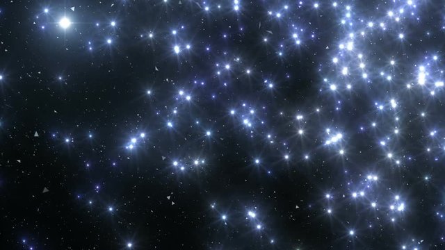 Particle Rain Glitter Comet Star.