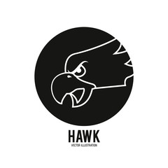 Haluk animal icon. Bird design. Vector graphic