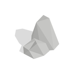 Stones icon, isometric 3d style