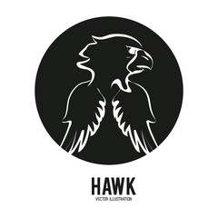 Haluk animal icon. Bird design. Vector graphic