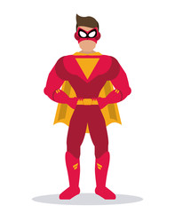 Superhero icon. Cartoon design. vector graphic