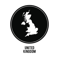 map icon. United kingdom design. vector graphic