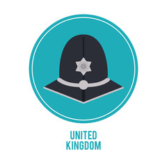 police hat icon. United kingdom design. vector graphic