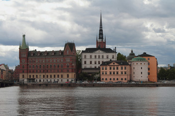 Fototapeta na wymiar City Embankment. Stockholm, Sweden