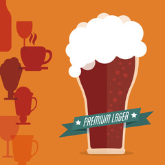 Beer glass icon. Drink and beverage design. Vector graphic