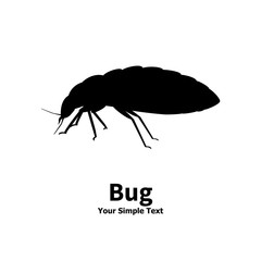 Vector illustration silhouette bed bug