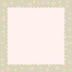 Fototapeta premium Flower greeting card.