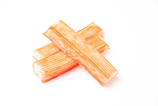 isolated crab stick