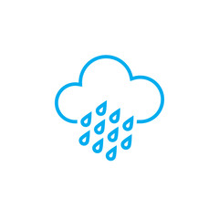 Heavy rain weather icon