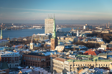 Fototapeta premium Latvias Capital - Riga from a bird's eye view