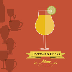 Cocktail glass icon. Drink and beverage design. Vector graphic