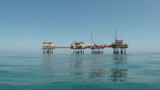 Oil platform at sea