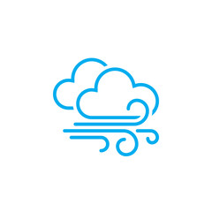 wind and clouds weather icon